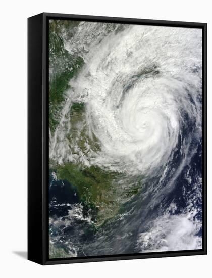 Typhoon Haiyan in the South China Sea Approaching Vietnam-null-Framed Stretched Canvas