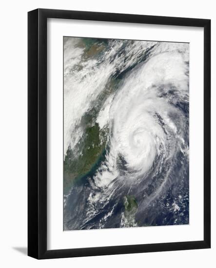 Typhoon Haiyan Northeast of Taiwan-null-Framed Premium Photographic Print