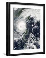 Typhoon Krosa over the Phillippines-null-Framed Premium Photographic Print