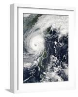 Typhoon Krosa over the Phillippines-null-Framed Photographic Print
