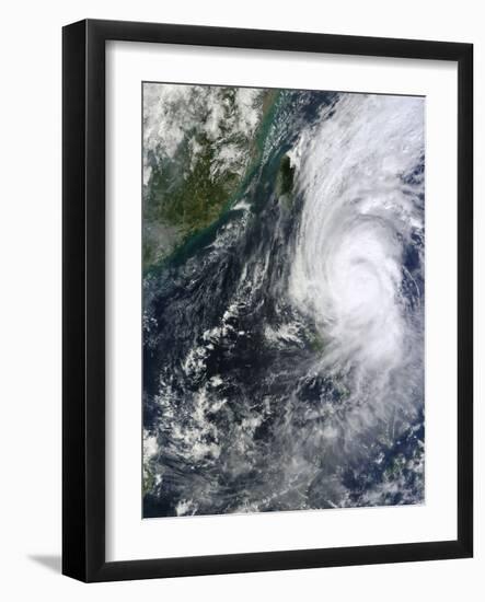 Typhoon Krosa over the Phillippines-null-Framed Photographic Print