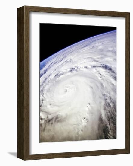 Typhoon Saomai Swirls in the Pacific Ocean East of Taiwan and the Philippines-Stocktrek Images-Framed Photographic Print