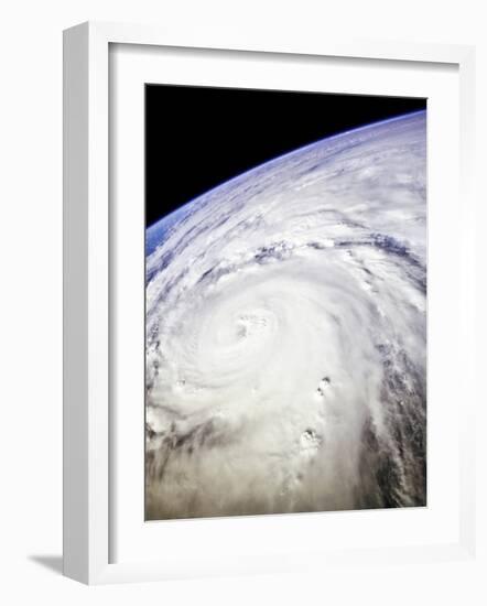 Typhoon Saomai Swirls in the Pacific Ocean East of Taiwan and the Philippines-Stocktrek Images-Framed Photographic Print
