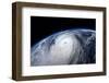 Typhoon, Satellite View. Elements of this Image Furnished by NASA-Mike_Kiev-Framed Photographic Print