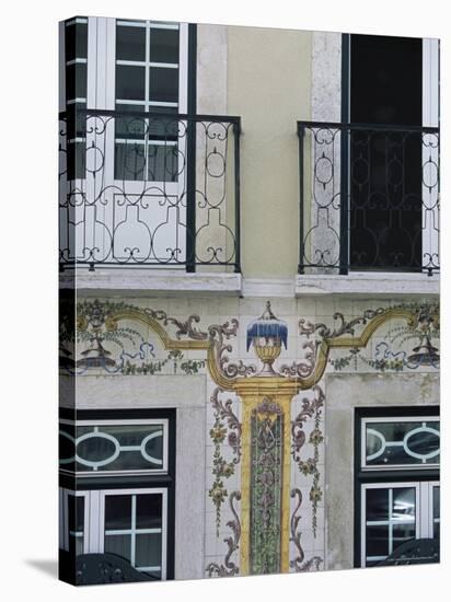 Typical Azulejos (Painted Tiles), Lisbon, Portugal-Yadid Levy-Stretched Canvas