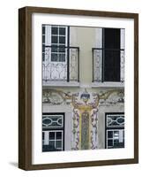 Typical Azulejos (Painted Tiles), Lisbon, Portugal-Yadid Levy-Framed Photographic Print