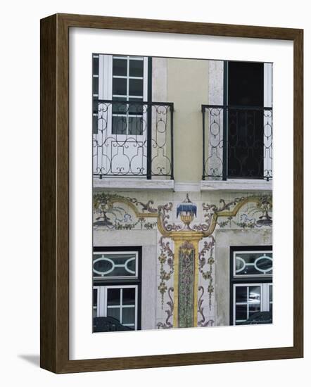 Typical Azulejos (Painted Tiles), Lisbon, Portugal-Yadid Levy-Framed Photographic Print