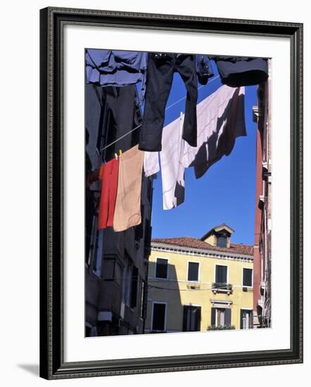 Typical Backstreet, Venice, Veneto, Italy-Guy Thouvenin-Framed Photographic Print