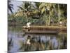 Typical Backwater Scene, Where Canals and Rivers are Used as Roadways, Kerala State, India-R H Productions-Mounted Photographic Print