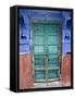 Typical Blue Architecture, Jodhpur, Rajasthan, India-Doug Pearson-Framed Stretched Canvas