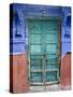 Typical Blue Architecture, Jodhpur, Rajasthan, India-Doug Pearson-Stretched Canvas