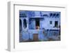 Typical Blue Architecture, Jodhpur, Western Rajasthan, India, Asia-Doug Pearson-Framed Photographic Print