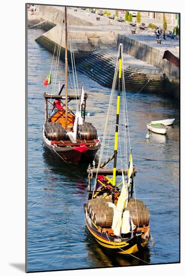 Typical Boats (Rabelos), Porto, Portugal-phbcz-Mounted Photographic Print