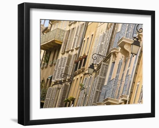 Typical Building Facade, Old Aix, Aix En Provence, Provence, France, Europe-Guy Thouvenin-Framed Photographic Print