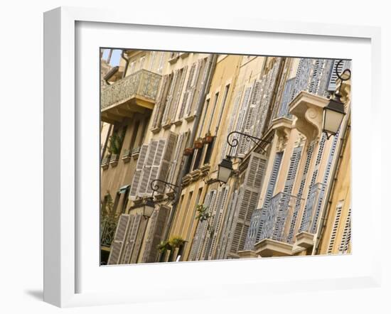 Typical Building Facade, Old Aix, Aix En Provence, Provence, France, Europe-Guy Thouvenin-Framed Photographic Print