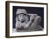 Typical Chac-Mool Sculpture in Basalt, Artifact Originating from Mexico-null-Framed Giclee Print