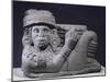 Typical Chac-Mool Sculpture in Basalt, Artifact Originating from Mexico-null-Mounted Giclee Print