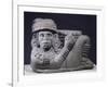 Typical Chac-Mool Sculpture in Basalt, Artifact Originating from Mexico-null-Framed Giclee Print