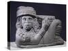 Typical Chac-Mool Sculpture in Basalt, Artifact Originating from Mexico-null-Stretched Canvas
