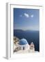 Typical Church Clinging to Hillside Above the Aegean Sea, Oia (Ia), Santorini (Thira) (Thera)-Ruth Tomlinson-Framed Photographic Print