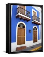 Typical Colonial Architecture, San Juan, Puerto Rico, USA, Caribbean-Miva Stock-Framed Stretched Canvas