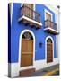 Typical Colonial Architecture, San Juan, Puerto Rico, USA, Caribbean-Miva Stock-Stretched Canvas