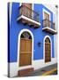 Typical Colonial Architecture, San Juan, Puerto Rico, USA, Caribbean-Miva Stock-Stretched Canvas