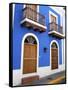 Typical Colonial Architecture, San Juan, Puerto Rico, USA, Caribbean-Miva Stock-Framed Stretched Canvas