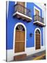 Typical Colonial Architecture, San Juan, Puerto Rico, USA, Caribbean-Miva Stock-Stretched Canvas