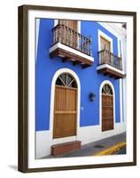 Typical Colonial Architecture, San Juan, Puerto Rico, USA, Caribbean-Miva Stock-Framed Premium Photographic Print