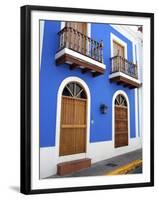 Typical Colonial Architecture, San Juan, Puerto Rico, USA, Caribbean-Miva Stock-Framed Premium Photographic Print