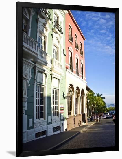 Typical Colonial Architecture, San Juan, Puerto Rico, USA, Caribbean-Miva Stock-Framed Photographic Print