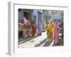 Typical Coloured Rajasthani Saris, Pushkar, Rajasthan, India-Tony Waltham-Framed Photographic Print