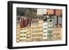 Typical Colourful Building Facades Facing onto the River Saone in Lyon, Rhone-Alpes, France, Europe-Julian Elliott-Framed Photographic Print