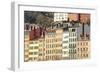 Typical Colourful Building Facades Facing onto the River Saone in Lyon, Rhone-Alpes, France, Europe-Julian Elliott-Framed Photographic Print