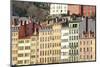 Typical Colourful Building Facades Facing onto the River Saone in Lyon, Rhone-Alpes, France, Europe-Julian Elliott-Mounted Photographic Print