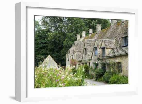 Typical Cotswold Houses in the Village of Bibury, the Cotswolds, Gloucestershire-Alex Robinson-Framed Photographic Print