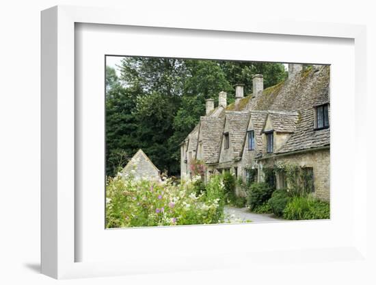 Typical Cotswold Houses in the Village of Bibury, the Cotswolds, Gloucestershire-Alex Robinson-Framed Photographic Print