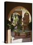 Typical Courtyard, Oaxaca City, Oaxaca, Mexico, North America-R H Productions-Stretched Canvas