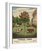 Typical Cows, c. 1904-Vintage Reproduction-Framed Art Print