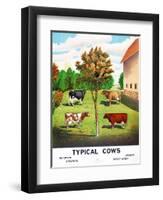 Typical Cows: Holstein, Jersey, Ayrshire, Short-Horn, 1904-null-Framed Premium Giclee Print