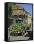 Typical Decorated Truck, Karakoram (Karakorum) Highway, Gilgit, Pakistan-Anthony Waltham-Framed Stretched Canvas