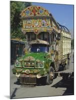 Typical Decorated Truck, Karakoram (Karakorum) Highway, Gilgit, Pakistan-Anthony Waltham-Mounted Photographic Print