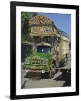 Typical Decorated Truck, Karakoram (Karakorum) Highway, Gilgit, Pakistan-Anthony Waltham-Framed Photographic Print