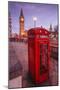 Typical English Red Telephone Box Near Big Ben, Westminster, London, England, UK-Roberto Moiola-Mounted Photographic Print