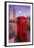 Typical English Red Telephone Box Near Big Ben, Westminster, London, England, UK-Roberto Moiola-Framed Photographic Print