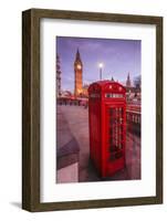 Typical English Red Telephone Box Near Big Ben, Westminster, London, England, UK-Roberto Moiola-Framed Photographic Print