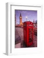 Typical English Red Telephone Box Near Big Ben, Westminster, London, England, UK-Roberto Moiola-Framed Photographic Print