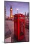 Typical English Red Telephone Box Near Big Ben, Westminster, London, England, UK-Roberto Moiola-Mounted Photographic Print