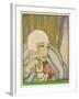 Typical Flapper with Platinum Blonde Bobbed Hair Green Eye-Shadow Rouge and Pencil Thin Eyebrows-Barjanbey-Framed Art Print